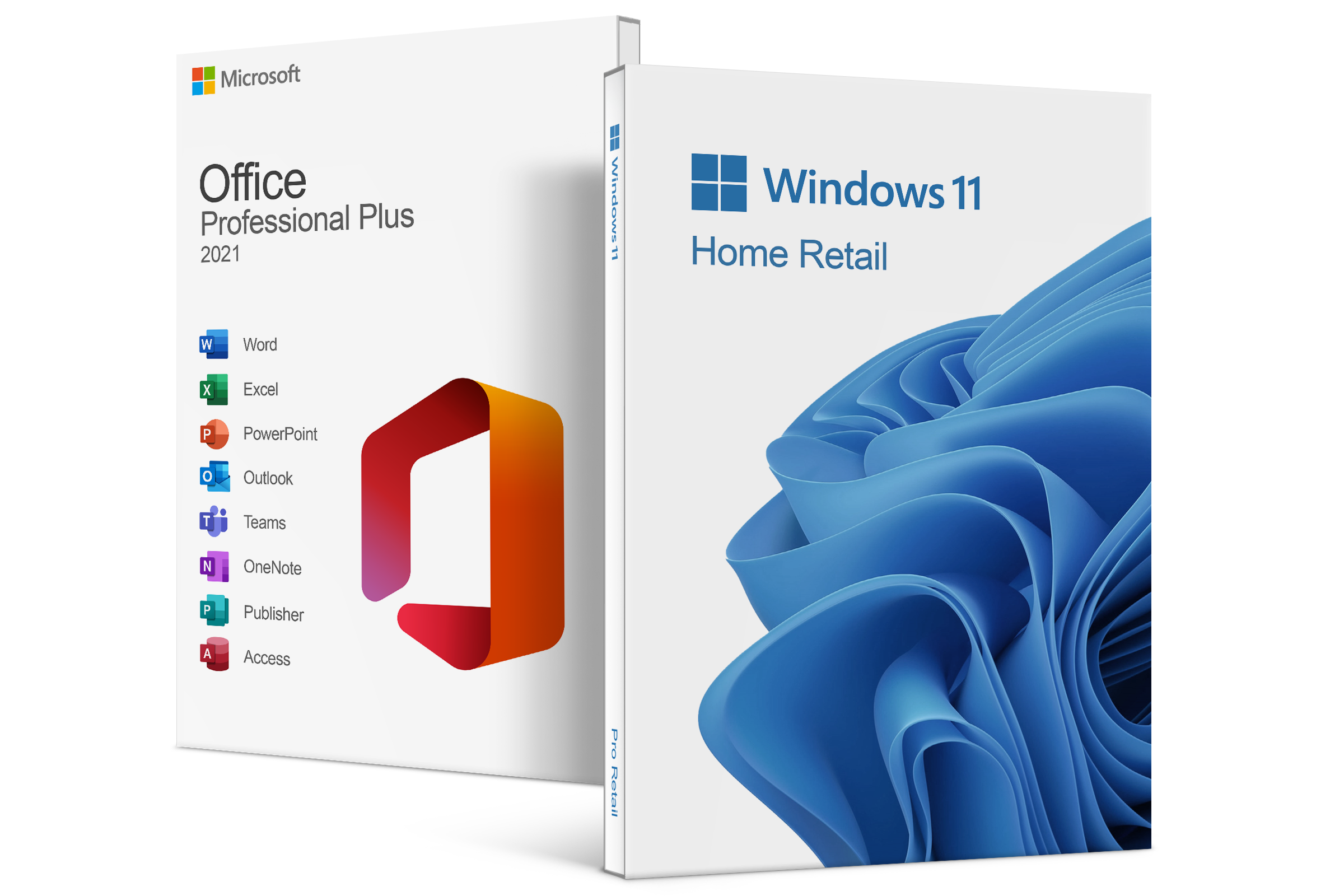 Pachet Windows 11 Home Retail + Office 2021 Pro Plus
